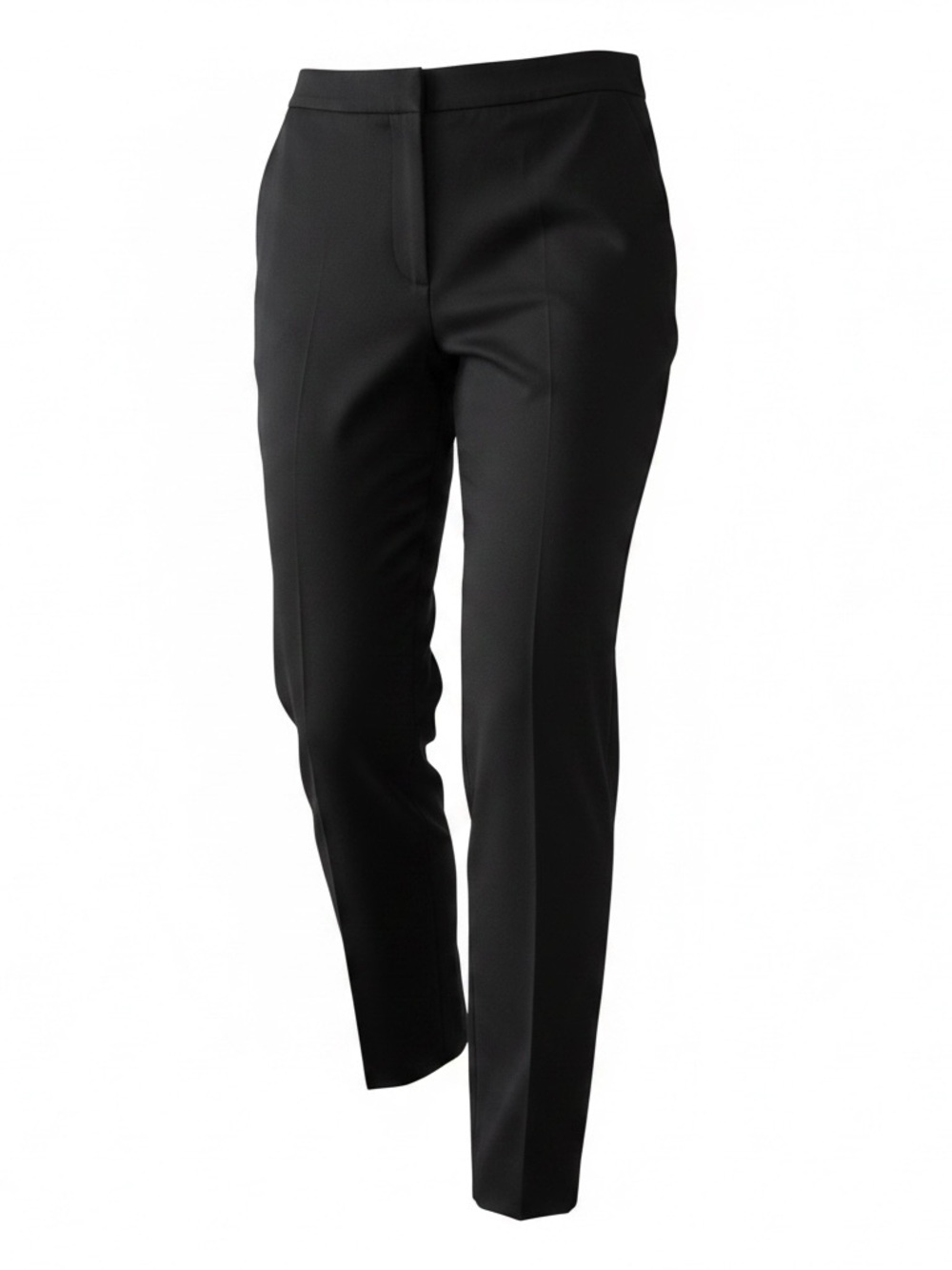 Piazza Sempione Black Slim Tapered Trousers. Size 44. Made in Italy.